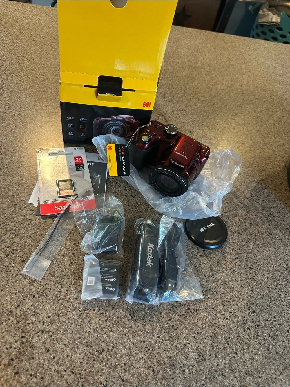 Kodak Red Digital Camera with Accessories